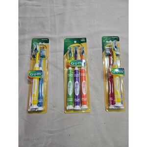 GUM Crayola Kids Toothbrushes Soft Bristles Marker Shaped Lot of 3 Packs